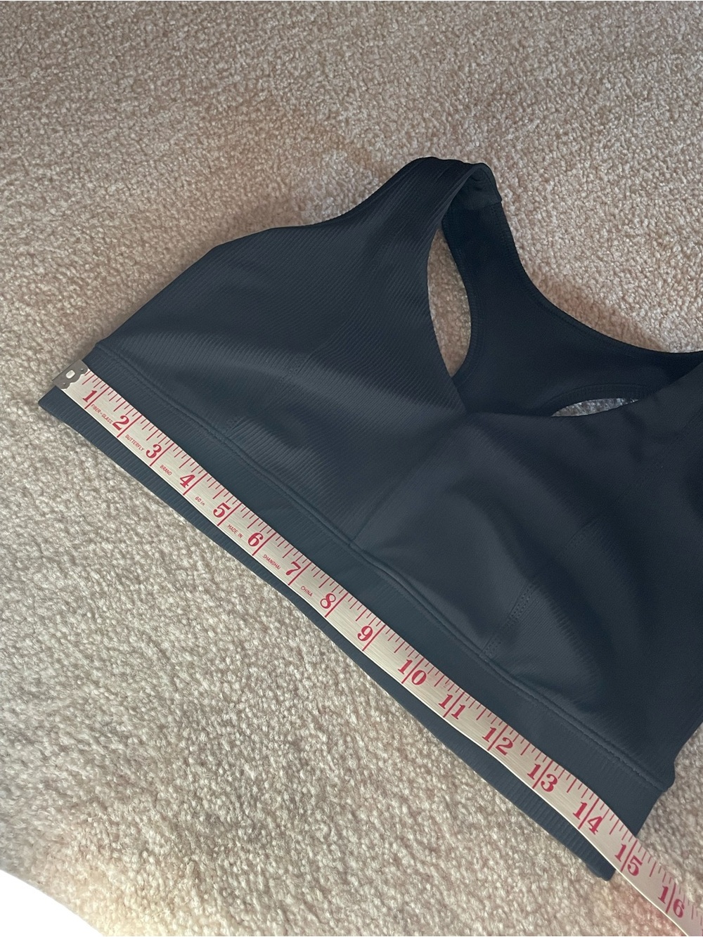 Avia Black Ribbed Sports Bra – Size XL - Picture 5 of 6